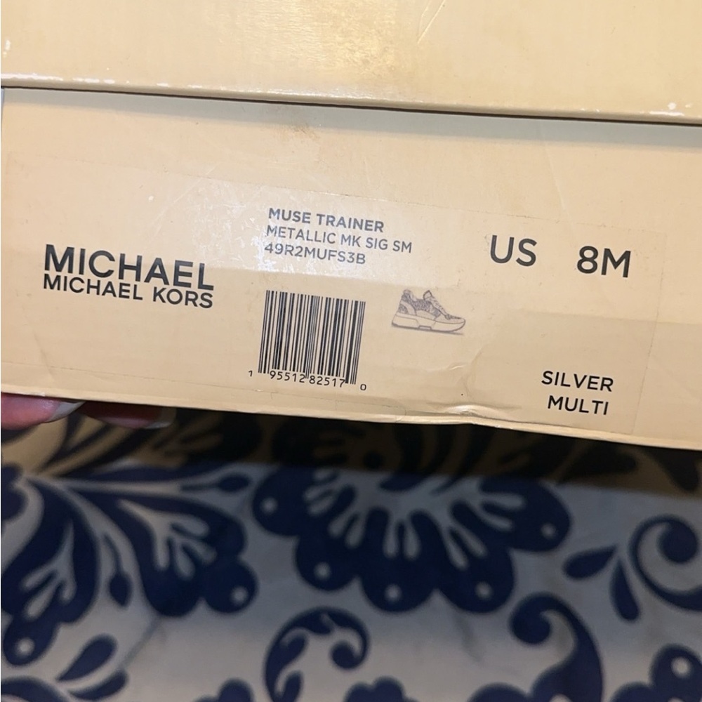 Michael Kors Silver and White Sneakers - Picture 4 of 6